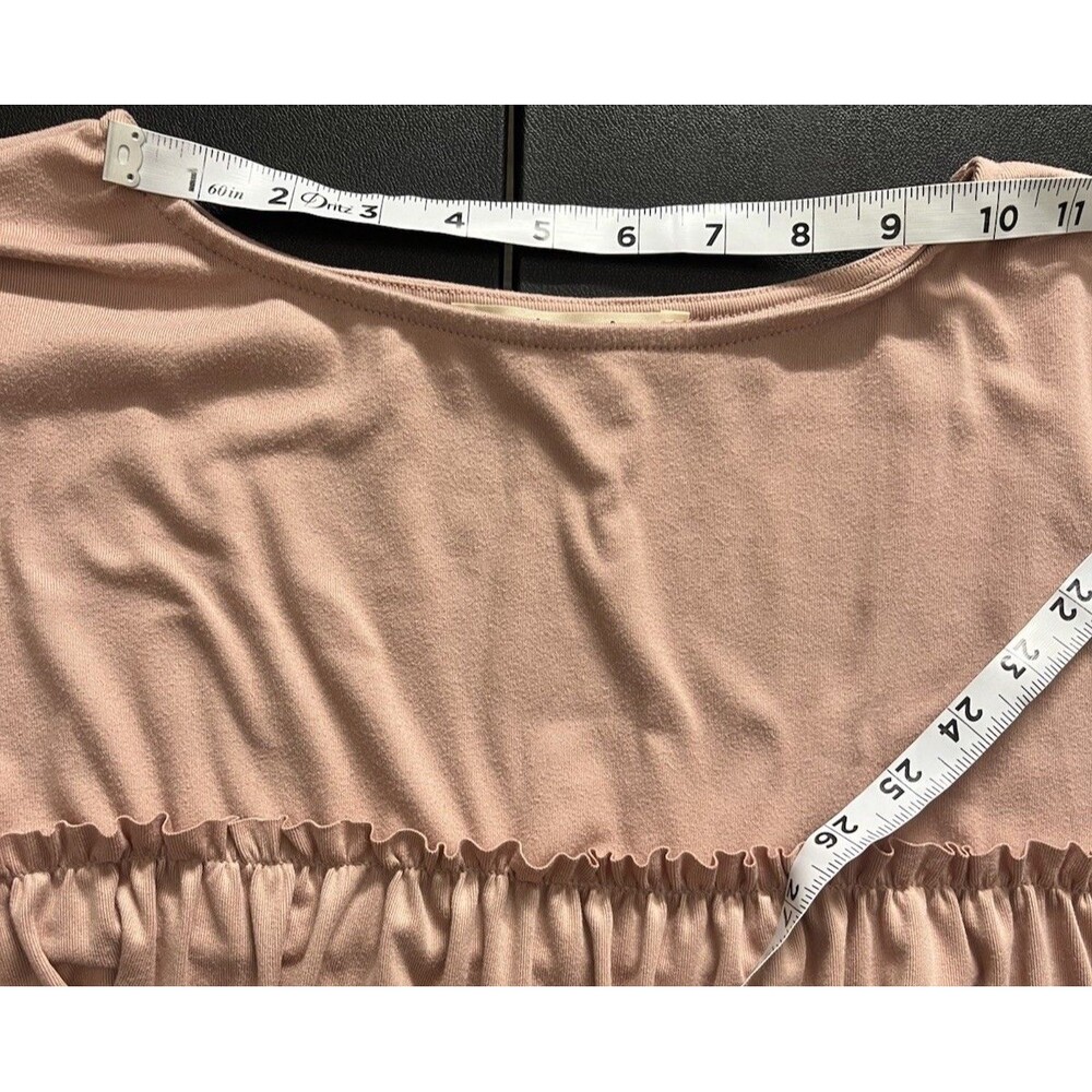 Three Birds Nest Solid Serenity Dusty Mauve Long Sleeve Baby Doll Top Sz Large - Picture 5 of 12